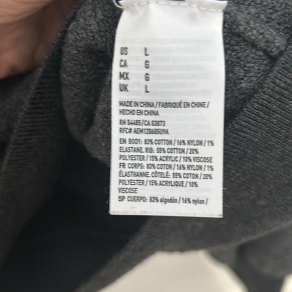 American Eagle sweater size large dark gray cotton blend long sleeve - Picture 6 of 6